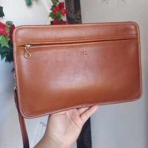 Vintage Coach British Tan Standard Clutch 5140 🤎 READ